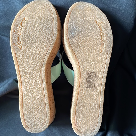 Sam Edelman mint green cork Romy wedge sandals NWOB sole is grip silicone Sz 8.5 - Picture 6 of 10
